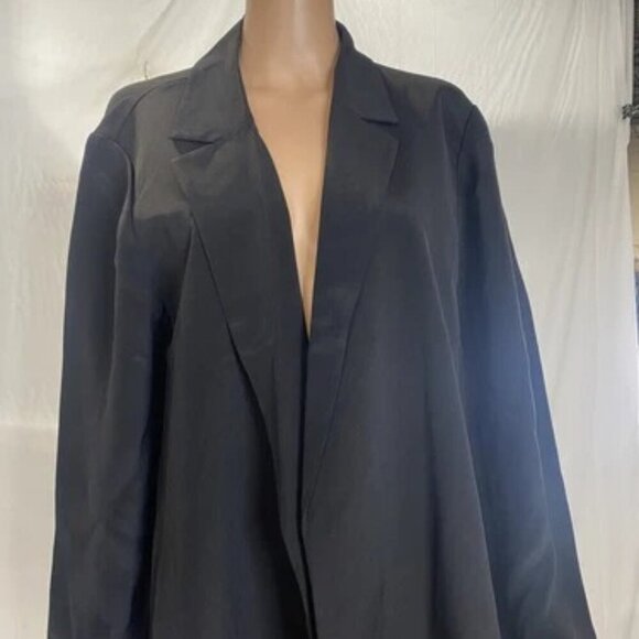 NEW EILEEN FISHER Womens Washable Flex Ponte Notch Collar Blazer Size 1X Black - Picture 11 of 12